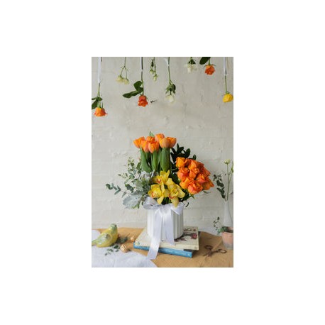 París,  arreglo floral con tulipanes