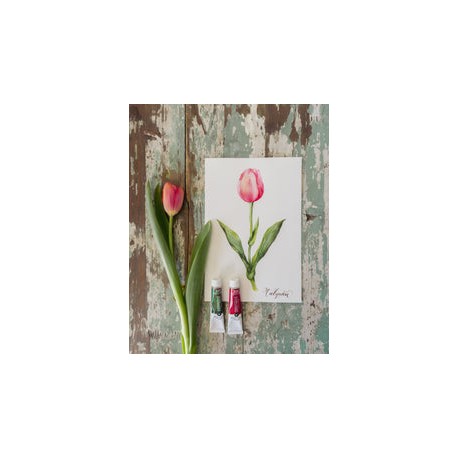Flores con Acuarela
